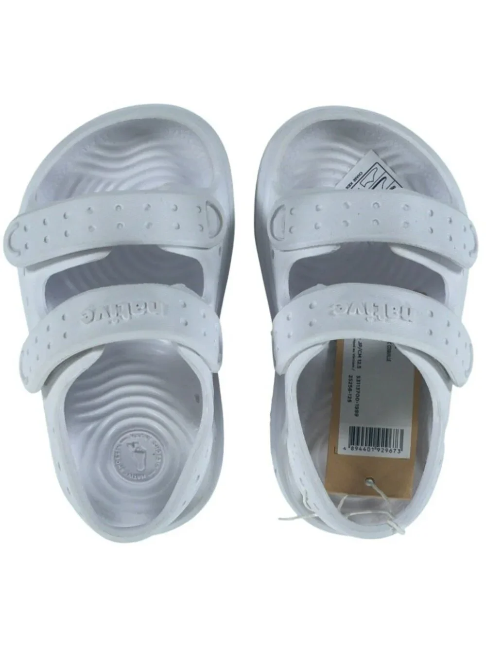 Native Shoes Chase Kids Sandals Shell White Size 5M Lightweight Adjustable Strap